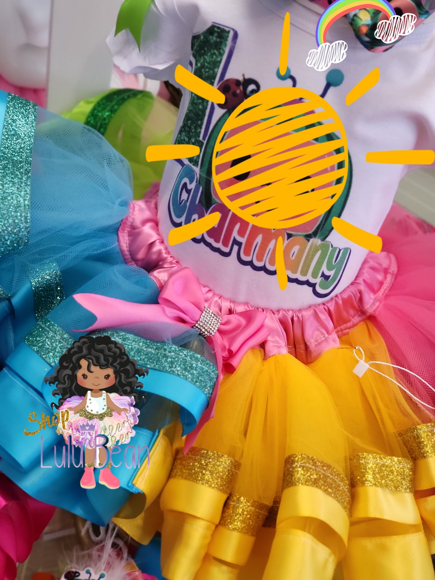 Rainbow Color Melon Block Infants Tutu Rainbow Color Block Girls Tutu Rainbow Color Block Tutu