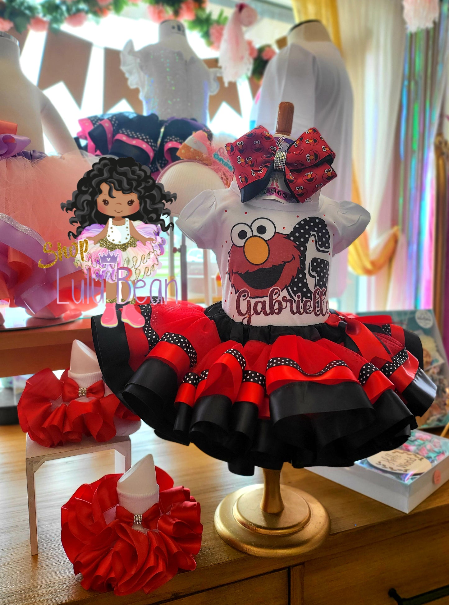 Inspired Elmo Tutu Inspired Elmo Birthday Outfit Inspired Elmo Dress