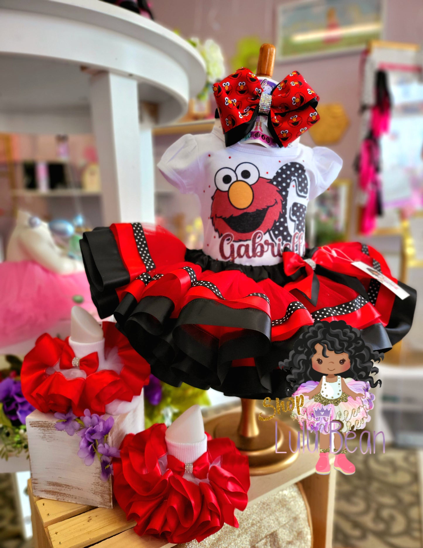 Inspired Elmo Tutu Inspired Elmo Birthday Outfit Inspired Elmo Dress
