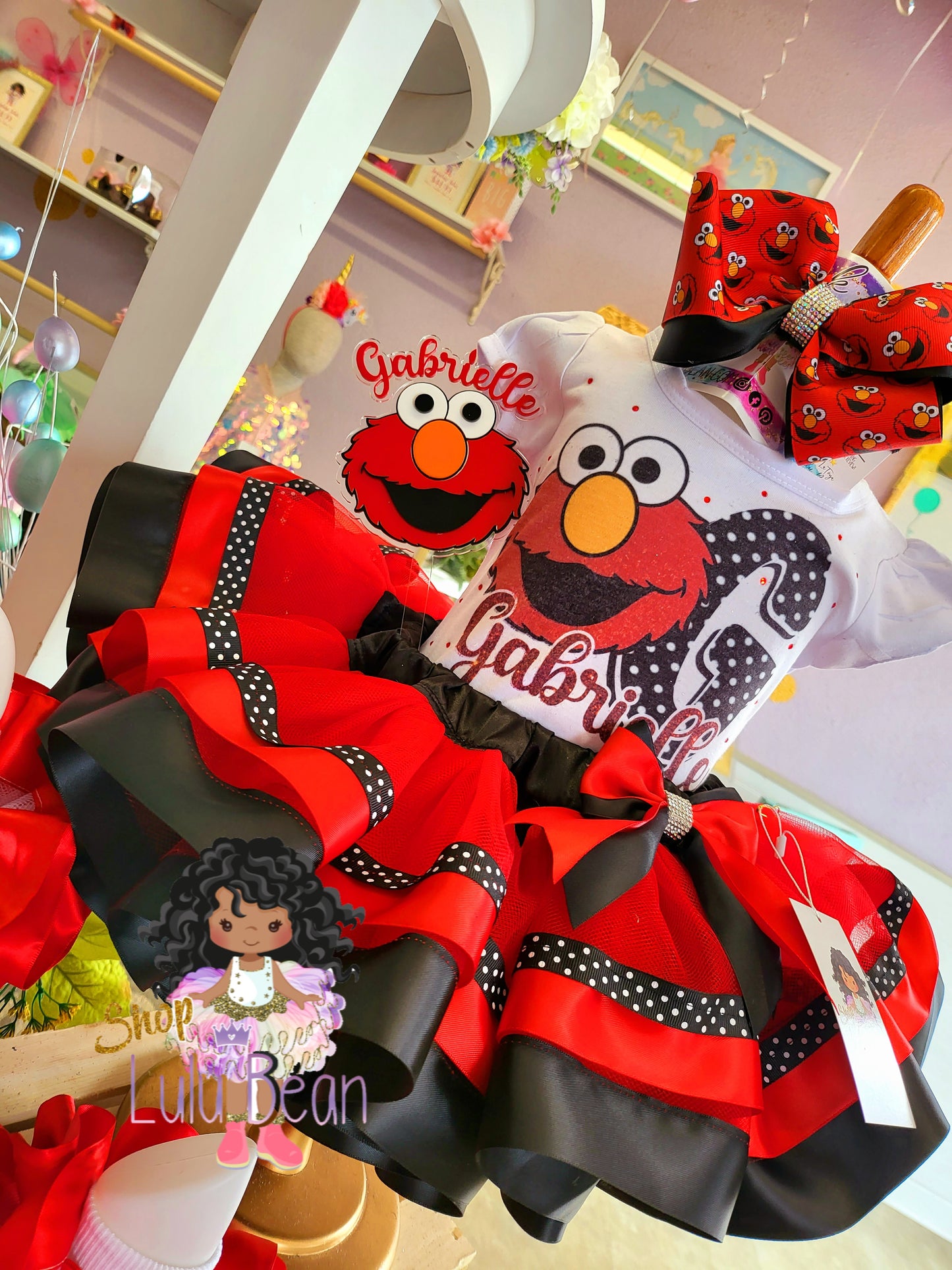 Inspired Elmo Tutu Inspired Elmo Birthday Outfit Inspired Elmo Dress