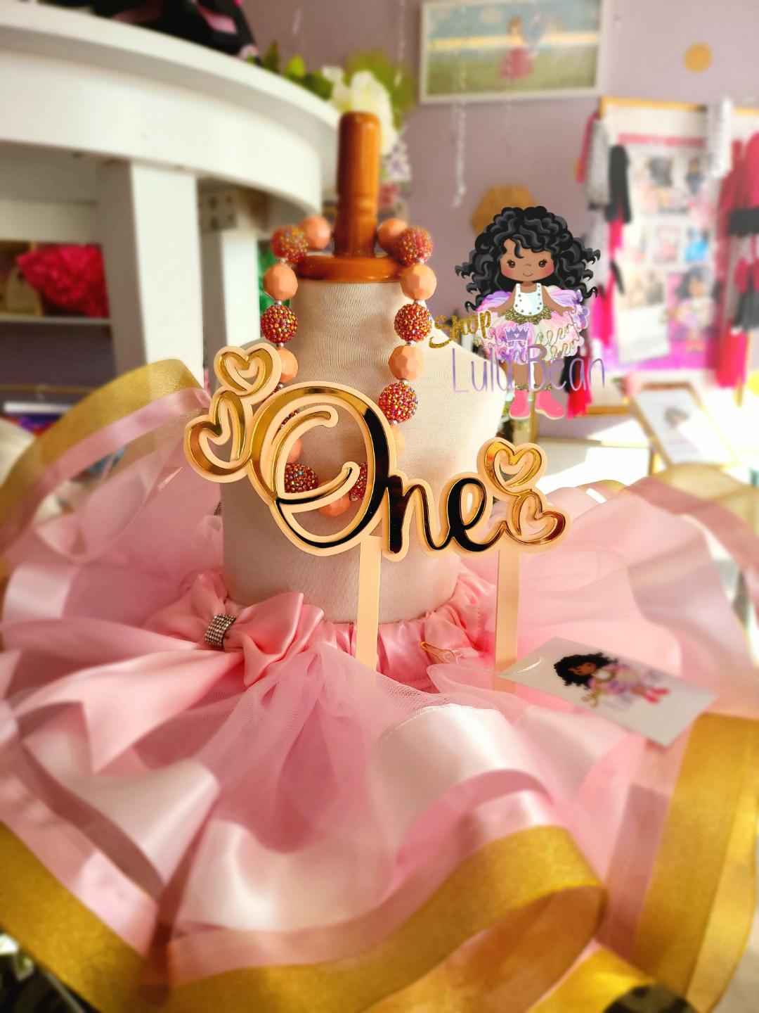 First Birthday Pink tutu outfit First Birthday Pink tutu set First Birthday tutu