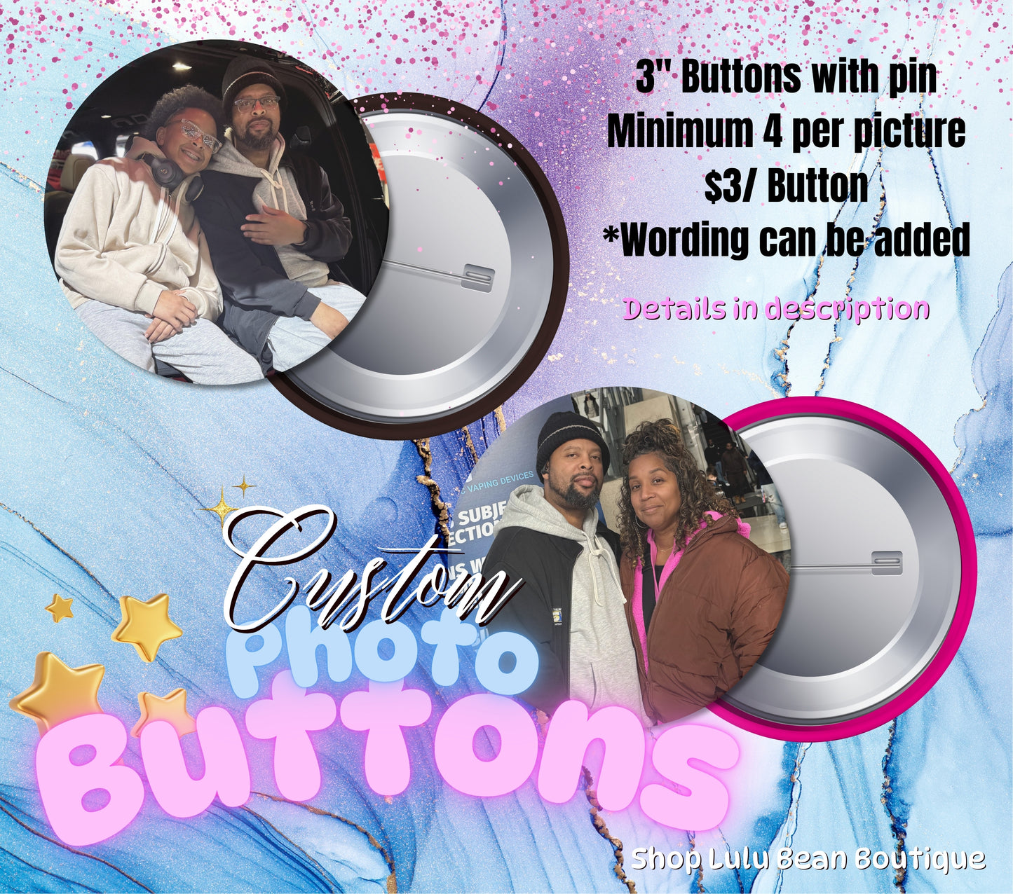 Custom Photo Buttons