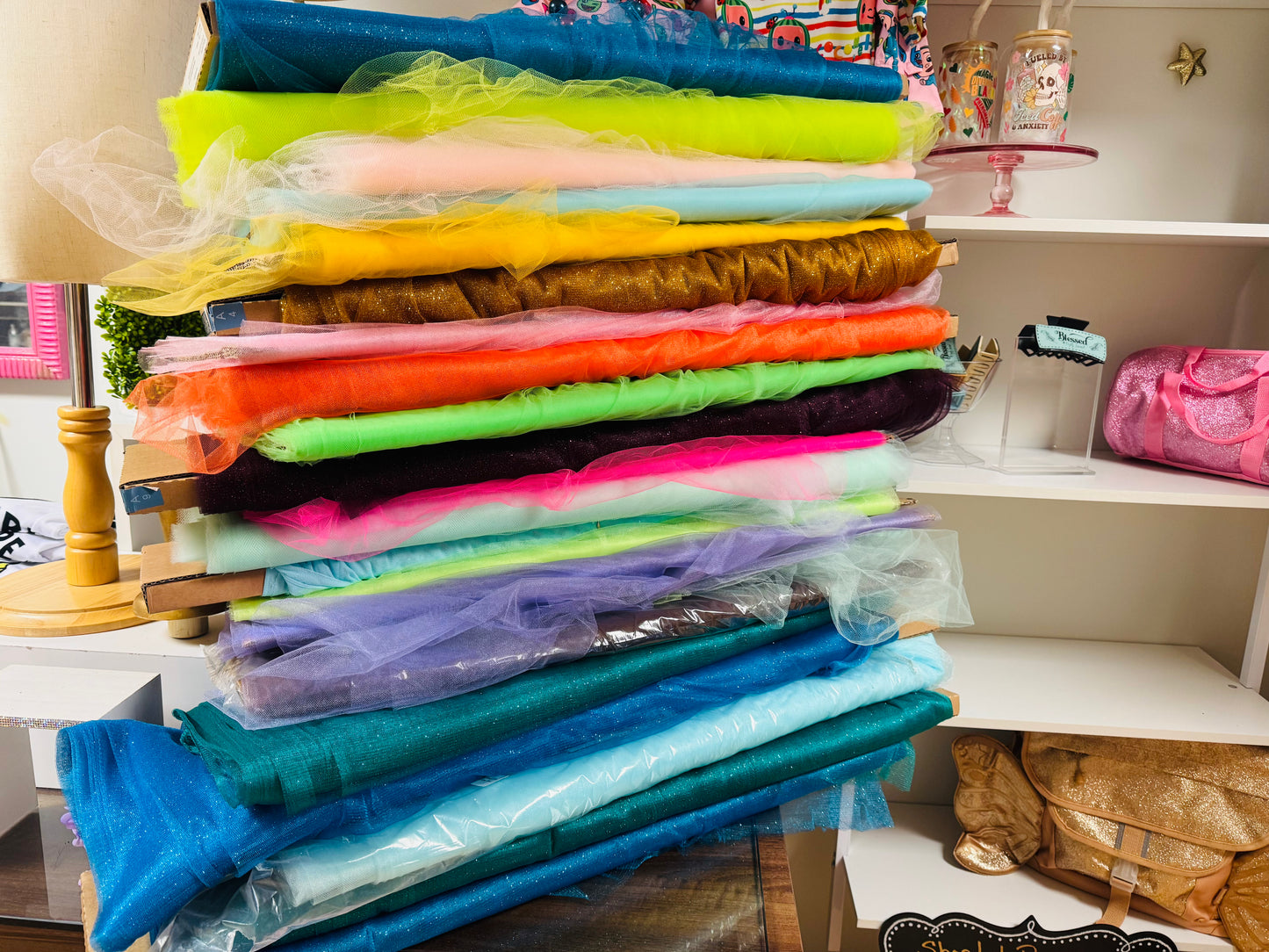 Bolts of tulle -