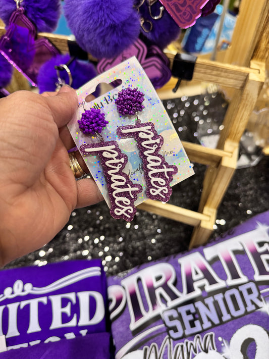 School Spirit Laser Cut Earrings