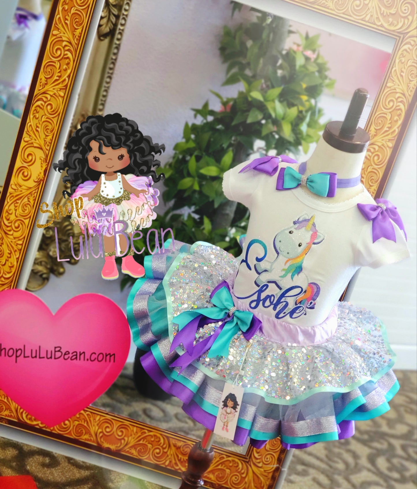 Ribbon tutu / unicorn tutu / birthday outfit / girl