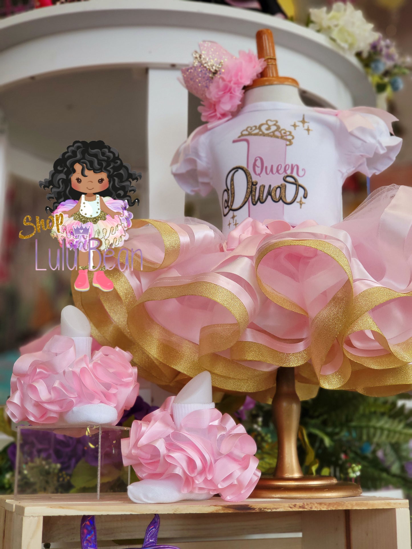 Pink & Gold Queen Diva Birthday Tutu Pink & Gold Queen Diva Birthday Pink & Gold Queen Diva Dress