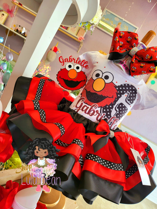 Inspired Elmo Tutu Inspired Elmo Birthday Outfit Inspired  Elmo Dress