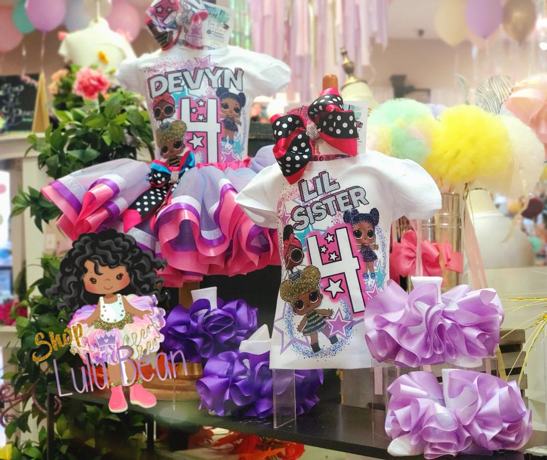 LOL Doll birthday set LOL Doll birthday outfit LOL Doll tutu Shop Lulu Bean Boutique