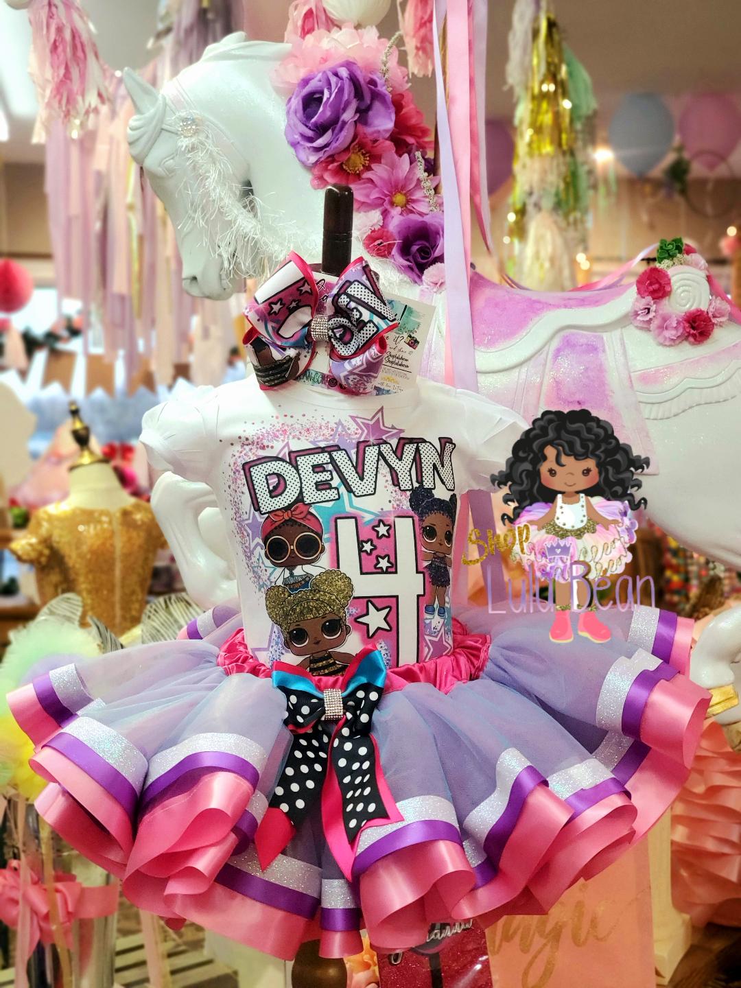 lol birthday party dresses LOL Surprise Dolls Purple Queen Custom Tutu Dress
